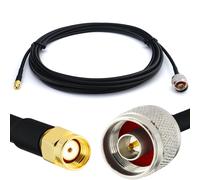 RP-SMA 10m Rallonge Antenne WiFi Cable Coaxial RPSMA Mâle à N Male Câble Extension Faible Perte RG58 50 Ohm pour Routeur WiFi Caméra IP Carte Réseau sans Fil Mini PC PCIE