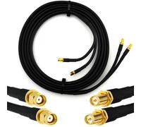 RP-SMA 12m Rallonge Antenne WiFi Cable Coaxial Double RPSMA Mâle à Femelle - câble d'extension dual HF240 (LMR 240 équivalent) etanche - pour Routeur WiFi Caméra IP Carte Réseau sans Fil Mini PCIE