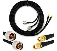 RP-SMA 12m Rallonge Antenne WiFi Cable Coaxial Double RPSMA Mâle à N Male - câble d'extension dual HF240 (LMR 240 équivalent) etanche - pour Routeur WiFi Caméra IP Carte Réseau sans Fil Mini PCIE