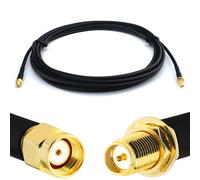RP-SMA 50cm Rallonge Antenne WiFi Cable Coaxial RPSMA Mâle à Femelle Câble Extension Faible Perte RG58 50 Ohm pour Routeur WiFi Caméra IP Carte Réseau sans Fil Mini PC PCIE