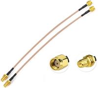 RP SMA Câble RP-SMA mâle vers femelle Pigtail Câble 8 pouces 20cm 2pcs pour Antenne Wifi RPSMA Wifi Routeur Expéditeur WiFi Dlink Netgear Belkin