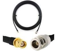RP-SMA Mâle vers N Femelle 10m Rallonge Antenne WiFi Cable Coaxial - câble d'extension HF240 (LMR 240 équivalent) etanche - pour Routeur WiFi Caméra IP Carte Réseau sans Fil Mini PCIE