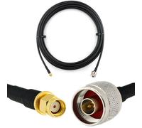 RP-SMA Mâle vers N Male 12m Rallonge Antenne WiFi Cable Coaxial - câble d'extension HF240 (LMR 240 équivalent) etanche - pour Routeur WiFi Caméra IP Carte Réseau sans Fil Mini PCIE