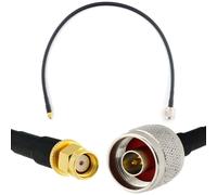 RP-SMA Mâle vers N Male 50cm Rallonge Antenne WiFi Cable Coaxial - câble d'extension HF240 (LMR 240 équivalent) etanche - pour Routeur WiFi Caméra IP Carte Réseau sans Fil Mini PCIE
