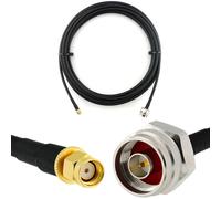 RP-SMA Mâle vers N Male Hex 7m Rallonge Antenne WiFi Cable Coaxial - câble d'extension HF240 (LMR 240 équivalent) etanche - pour Routeur WiFi Caméra IP Carte Réseau sans Fil Mini PCIE