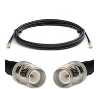 RP-TNC Femelle vers RP-TNC Femelle 5m câble coaxial RG58 50 Ohm - rallonge RPTNC Extension Faible Perte Cable (RP-TNC - TNC à polarité inversée, broche mâle)