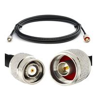 RP-TNC Mâle vers N Mâle 2m câble coaxial RG58 50 Ohm - rallonge RPTNC à N Extension Faible Perte Cable (RP-TNC - TNC à polarité inversée, broche femelle)