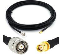 RP-TNC mâle vers SMA mâle 10m Cable Coaxial - câble d'extension HF240 (LMR 240 équivalent) rallonge etanche - pour Routeur WIFI Radio Antenne LTE Amplificateur GSM 4G 5G 6G LTE Hotspot