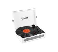 Fenton RP118F Platine Vinyle Valise Bluetooth avec Haut-Parleurs Intégrés, Style Cuir Beige, Emetteur Bluetooth, Lecture 33, 45 et 78 Tours, Idéal pour Décorer et Écouter Vos Vinyles