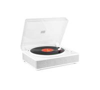 RP162W Platine vinyle rétro hifi avec Bluetooth et haut-parleurs - Blanc