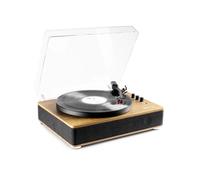 Fenton Platine vinyle RP162LW – Haut‑parleurs intégrés, Bois clair, 33/45/78, Bluetooth