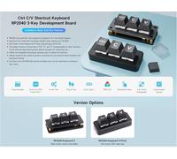RP2040 3-Key Development Board Ctrl C/V Shortcut Keyboard for Programmers,Adopts RP2040 Microcontroller,Programmable Key Function,Dual Type-C Port,Driver Free