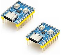 RP2040-Zero Mini Carte de Développement,2 Pièces Basée sur Le Microcontrôleur Raspberry-Pi RP2040,Carte mère PICO Processeur Double coeur Microcontrôleur connecteur USB-C