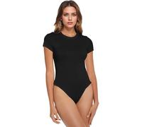 RPAEOY Body Manche Courte Femme Bodysuit Col Rond Élégant Bodys Moulant Confortable Top Basique Shapewear Extensible pour Quotidien Tenue Classique