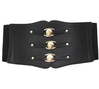 RPAEOY Ceinture Corset Élastique Large Décorative Boutons Métalliques Accessoire Taille Haute Ajustable Femme Élégante