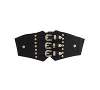 RPAEOY Ceinture Corset Femme Rivets Boucle Carrée Coeur Large en Cuir Élastique Rétro avec Boucle en Métal Ceintures de Taille pour Robes Manteaux Pardessus FêTe Jupe Tenue Quotidienne (#2)