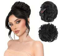 RPAEOY Chignon Bouclé Synthétique Messy Bun Postiche Cheveux avec Peigne Intégré Extension Capillaire Volume Naturel Coiffure Rapide