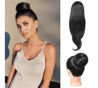 Rpaeoy Chignon Synthétique Messy Bun Pour Femme Extension De Cheveux Naturelle Avec Clip Accessoire De Coiffure Facile À Utiliser Chignon Décontracté Et Élégant Noir Lot De 3(Black)