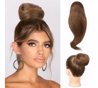 Rpaeoy Chignon Synthétique Messy Bun Pour Femme Extension De Cheveux Naturelle Avec Clip Accessoire De Coiffure Facile À Utiliser Chignon Décontracté Et Élégant Noir Lot De 3(Hellbraun)