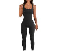 RPAEOY Combinaison Sport Femme Été Combishort Moulante sans Manches Jumpsuit Pantalon Yoga Fitness Ensemble Sportif Fluide chic Bretelles Combinaisons Ete Casual