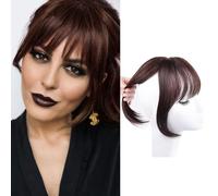 RPAEOY Frange Aérienne Naturelle Extension Cheveux Humains Franges Frontales Clips Intégrés Postiches Volumineuses