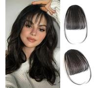 RPAEOY Frange Cheveux Naturels Clip Postiche Franges Frontales Légères Aspect Naturel Coiffure Changement Rapide