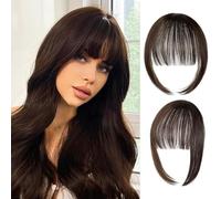 RPAEOY Frange Clip Cheveux Naturels Synthétiques Légère Invisible Ajustable Extension Capillaire Frontale Femme Mèches Latérales Aspect Réaliste