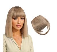 RPAEOY Frange Épaisse Clip Naturel Postiche Cheveux Synthétiques Extension Capillaire Lisse Transformation Coiffure Instantanée