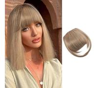 RPAEOY Frange Épaisse Clip Naturel Postiche Cheveux Synthétiques Extension Capillaire Lisse Transformation Coiffure Instantanée
