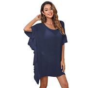 RPAEOY Pareo Femme Plage Tunique Poncho Cache Maillot de Bain Robe Ete Boheme Beachwear Cover up Pompon Sarongs Plage Vacances Léger Fluide
