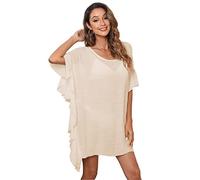 RPAEOY Pareo Femme Plage Tunique Poncho Cache Maillot de Bain Robe Ete Boheme Beachwear Cover up Pompon Sarongs Plage Vacances Léger Fluide