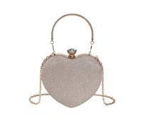 RPAEOY Pochette Femme Coeur Sac a Main Soiree Ceremonie Mariage Clutch Bandouliere Chaine Doree Sacs Petit Format Chic Elegante