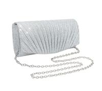 RPAEOY Pochette Femme Soirée Clutch Paillettes Brillante Sac à Main Ceremonie Mariage Bandoulière Chaîne Argentée Chic Elegant