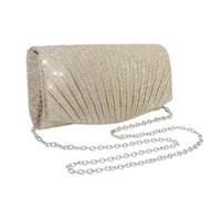 RPAEOY Pochette Femme Soirée Clutch Paillettes Brillante Sac à Main Ceremonie Mariage Bandoulière Chaîne Argentée Chic Elegant