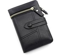 RPAEOY Portefeuille Compact Femme Fermeture Éclair Bouton Pression Rangement Multiple Cuir Synthétique Compartiments Nombreux Portemonnaie Élégant