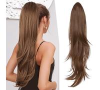 RPAEOY Queue Cordon Longue Extension Cheveux Naturel Ponytail Synthétique Lisse 60cm Coiffure Rapide Attache Facile