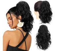 RPAEOY Queue Ondulée Bou Clip Extension Cheveux Synthétique Postiche Naturel Volume Ajout Longueur Coiffure Instantanée