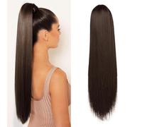 RPAEOY Queue Ponytail Extension Cheveux Longs Lisses Attache Facile Postiche Naturel Haute Qualité Coiffure Rapide