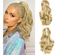 RPAEOY Queue Postiche Cheveux Bouclés Ondulés Extension Capillaire Synthétique Pince Griffe Volumateur Coiffure Naturelle