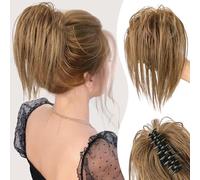 RPAEOY Queue Postiche Courte Droite Pince Papillon Extension Cheveux Naturel Attache Rapide Coiffure Pratique