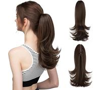 RPAEOY Queue Postiche Ondulée Pince Griffe Extension Cheveux Synthétique Naturel Coiffure Transformation Rapide