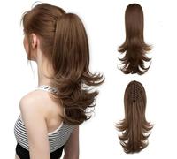 RPAEOY Queue Postiche Ondulée Pince Griffe Extension Cheveux Synthétique Naturel Coiffure Transformation Rapide