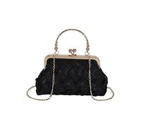 RPAEOY Sac de Soirée Élégant Clutches en PU Cuir Evening Bag Bandouliere Chaine Sac à Main de Soirée de Mariée pour Fête Banquet Mariage Bal noir