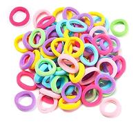 Rpanle 100 Pièces Élastiques Cheveux Cravates, mini cravates colorées de queue de cheval doux de bandes de cheveux multicolores pour Filles Bébé Enfants (2.5cm*6mm) Printemps