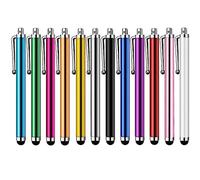 Rpanle 12 Pièces Stylet Stylo, Stylets Stylus Universels Capacitifs pour Écran Tactile pour Samsung Galaxy Huawei Mi et Tous Téléphone Tablet avec Écran Tactile Capacitif, Plusieurs Couleurs