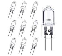 Rpanle Ampoule Halogene g4 12v 20w, 3000K Ampoules halogènes Lumière blanche chaude Dimmable Pour les lustres en cristal, les enseignes lumineuses, les éclairages de cuisine [Classe énergétique G]