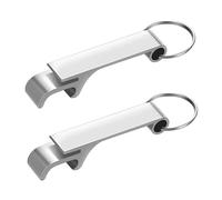 Rpanle Lot de 2 Porte-clés décapsuleur, Bouteille de bière Opener Claw Bar Petit Anneau Porte-clés de Boisson, Mini décapsuleurs en Forme de Porte-clés argenté, décapsuleur de bière