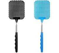 Rpanle Lot de 2 Tapette à Mouches, Lutte Antiparasitaire Manuelle, antimouche, Tapettes Anti Moustique Résistantes pour Insectes Nuisibles, Portable Manche télescopique