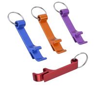 Rpanle Lot de 4 Porte-clés Décapsuleur, Mini Ouvre-Bouteille en aluminium, Multifonctionnel Ouvre Bouteille, pour Fête, Festivals, Rassemblements (4 Couleurs)