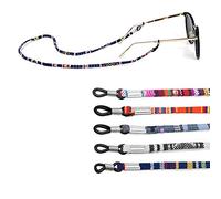 Rpanle Lot de 5 Cordons à Lunettes de Soleil Crochets pour Lunettes en Silicone Réglable Antidérapant Universel Corde de Lunettes pour Adultes et Enfants